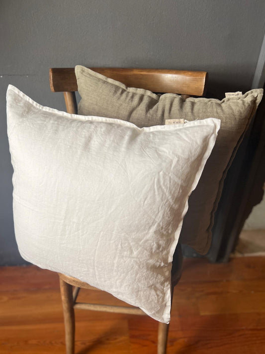 Linen Pillow 50 X 50 - White