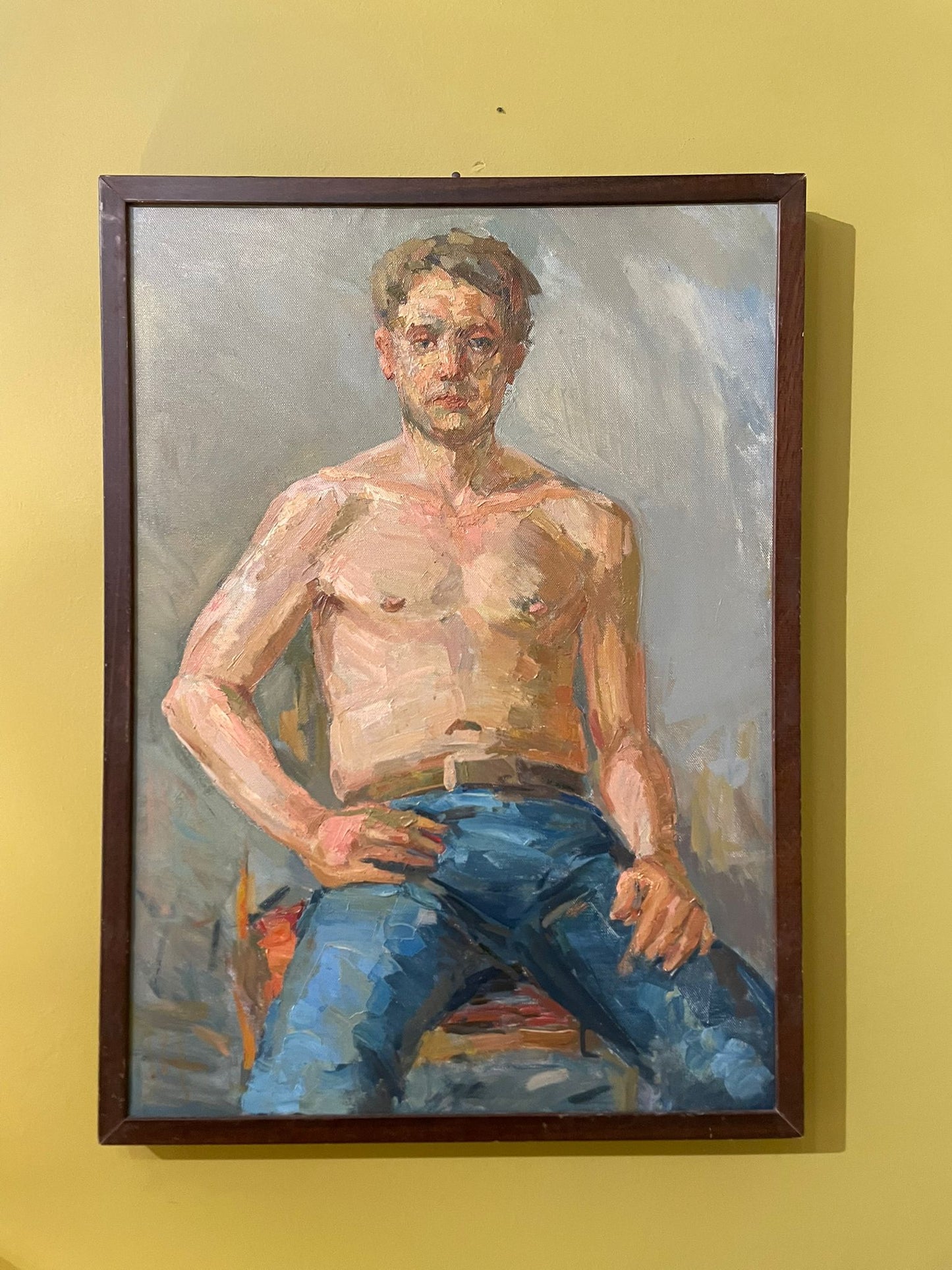 Original Oil Painting - Seated Boy