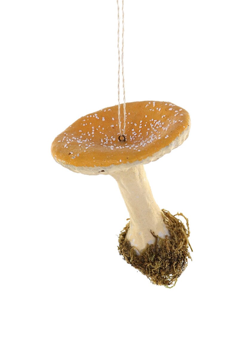 Yellow Cap Mushroom Ornament