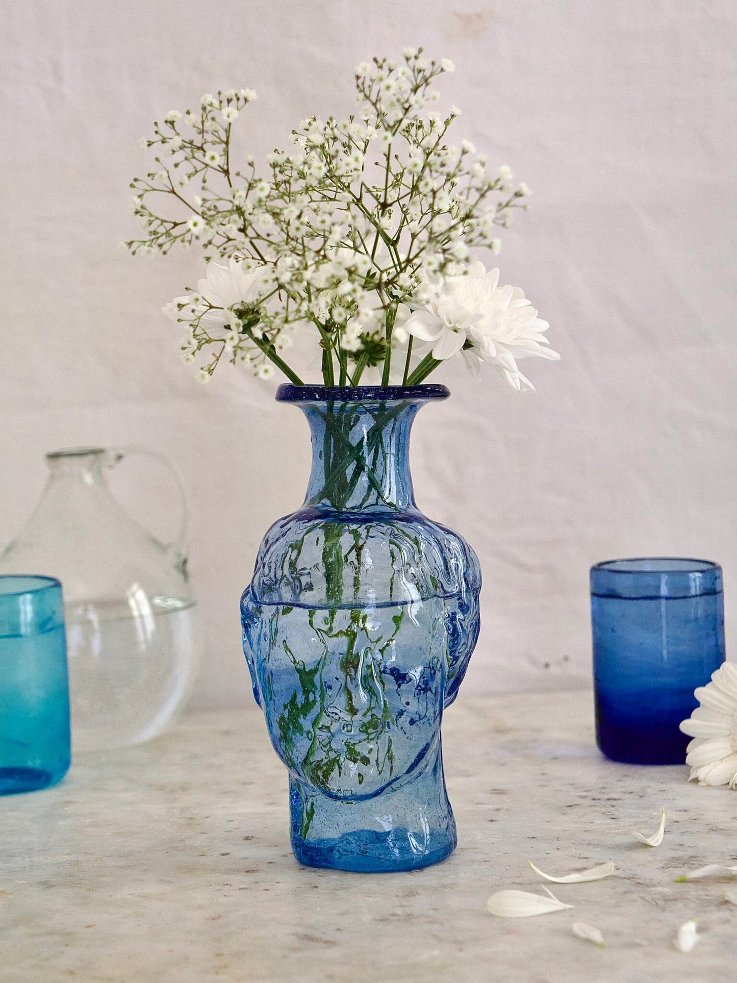 Roma Chemise Vase - Light Blue