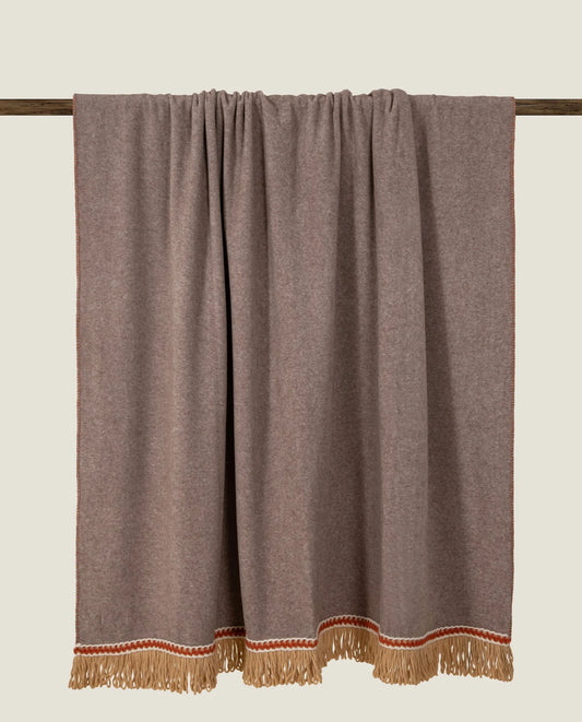 Bamboo Blanket With Fringes - Dove Grey