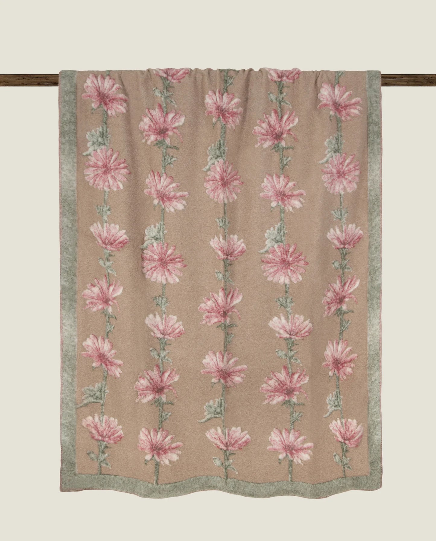 Wool Blanket - Soft Pink Chicory
