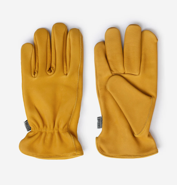 Leather Garden Gloves -Yellow