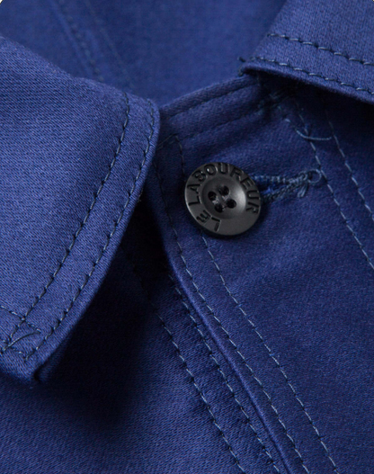 Cotton Work Jacket - Blue Shine