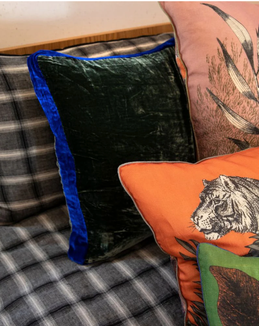 Velvet James Cushion - Balmoral