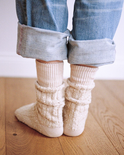 Calzini neri in cotone e cashmere Namok