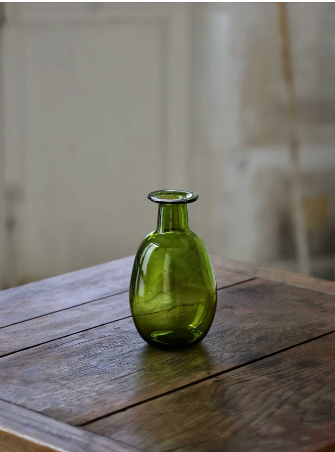 Amour Small Vase - Olive Green
