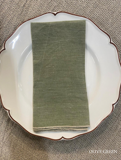 Tovaglioli di lino V.VM Everyday Simple Stitch - Set da 2