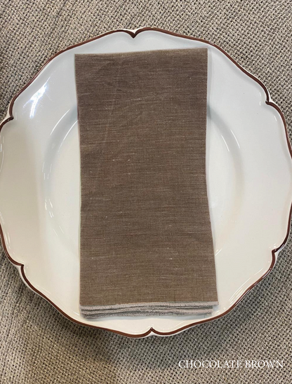 Tovaglioli di lino V.VM Everyday Simple Stitch - Set da 2