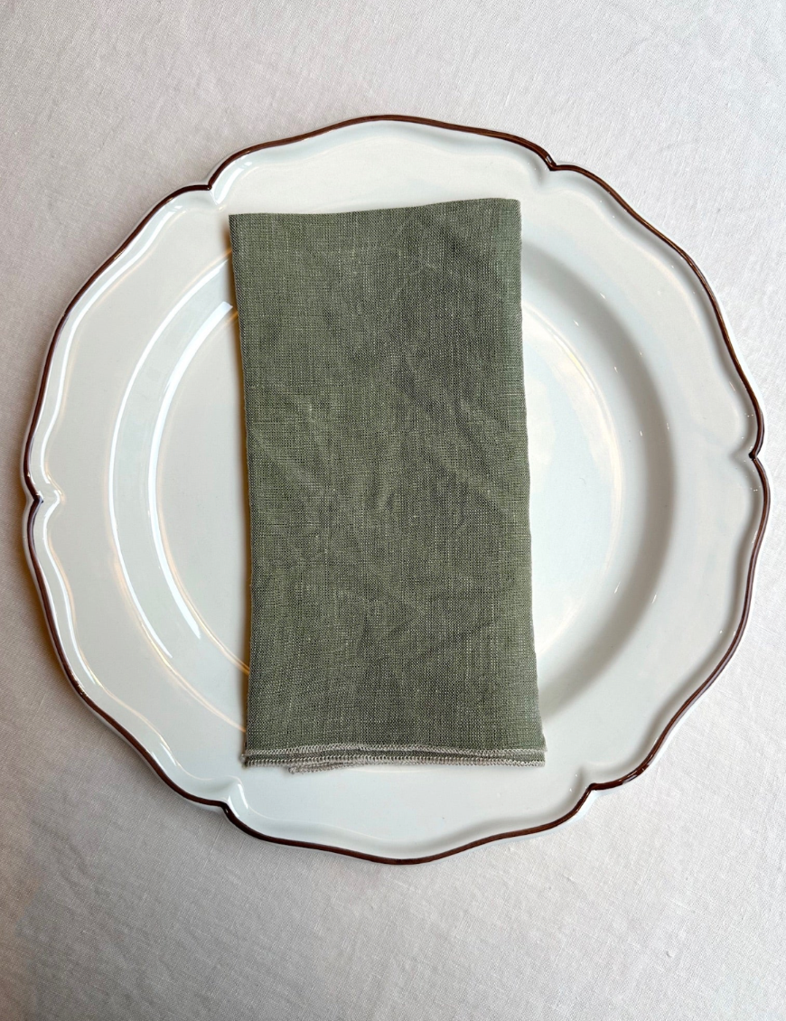 Tovaglioli di lino V.VM Everyday Simple Stitch - Set da 2