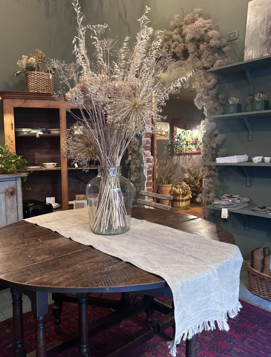 Runner da tavolo con frange V.VM