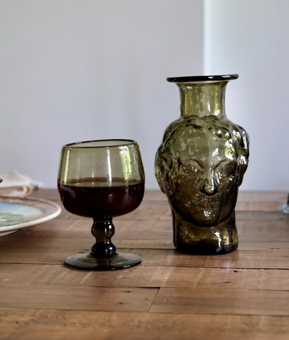 Bicchiere da vino rosso soffiato a mano - Trasparente