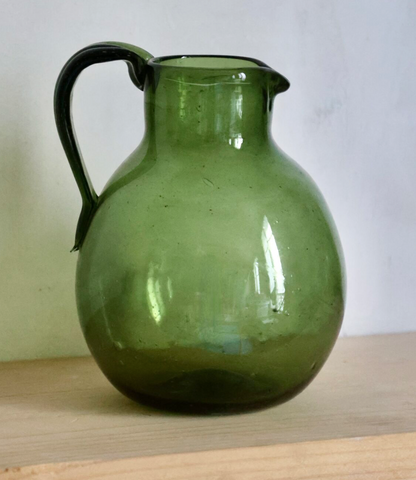 Fiasca Soffiata a Mano Verde Fumé