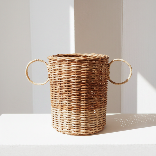 Woven Basket - Vase with Handles
