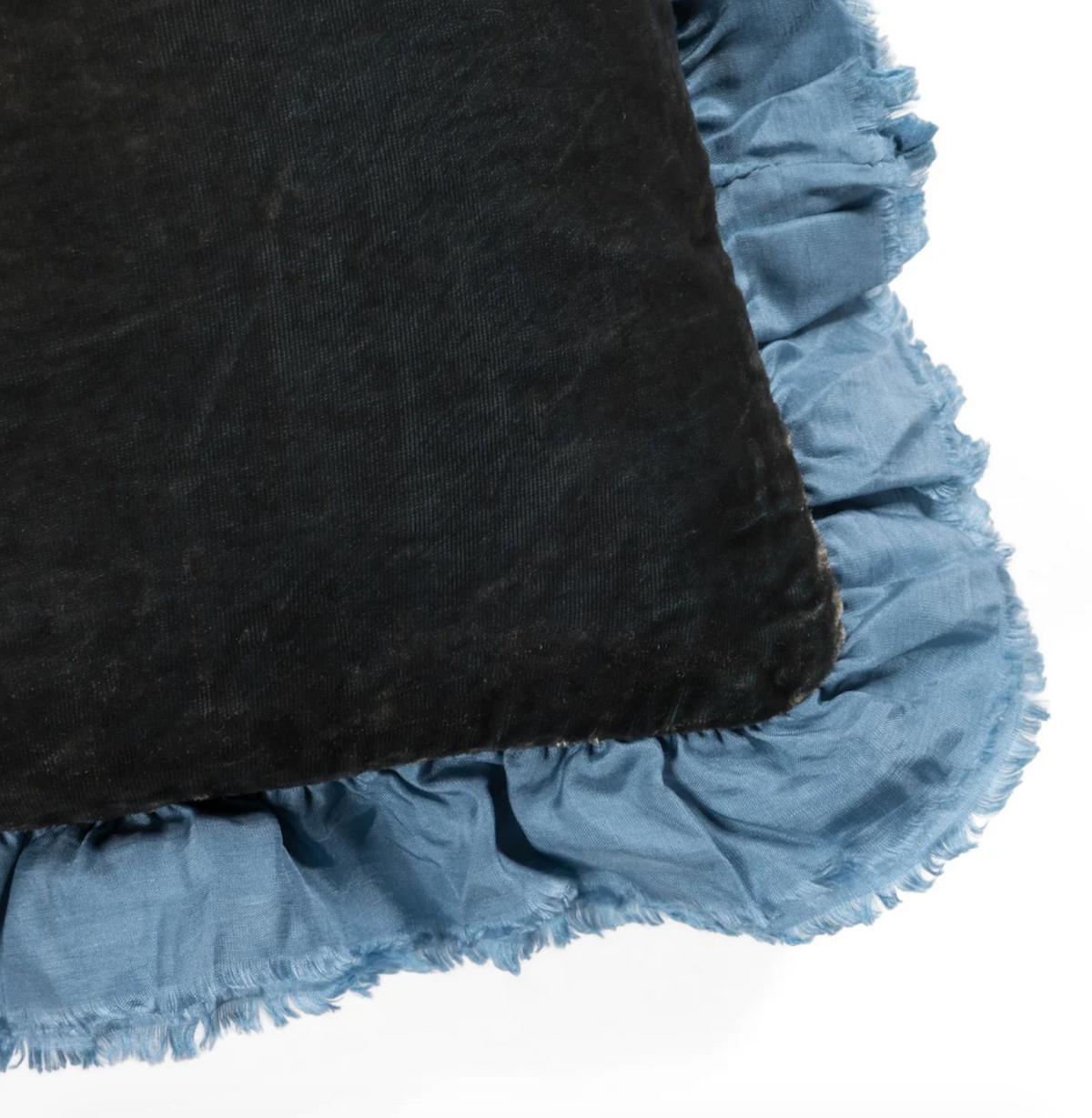 Silk Velvet Cushion With Fringe
