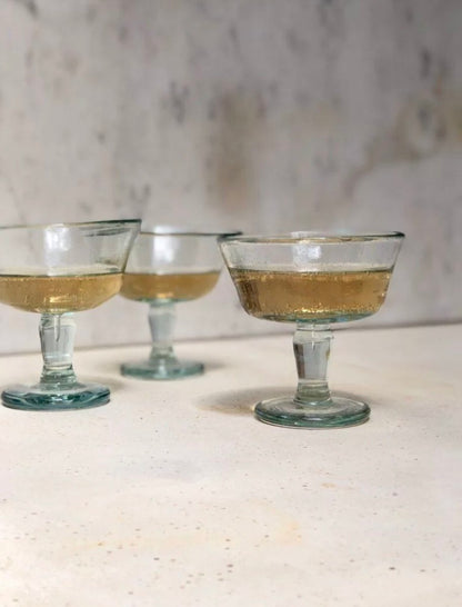 Mouthblown Coppa Glass - Transparent