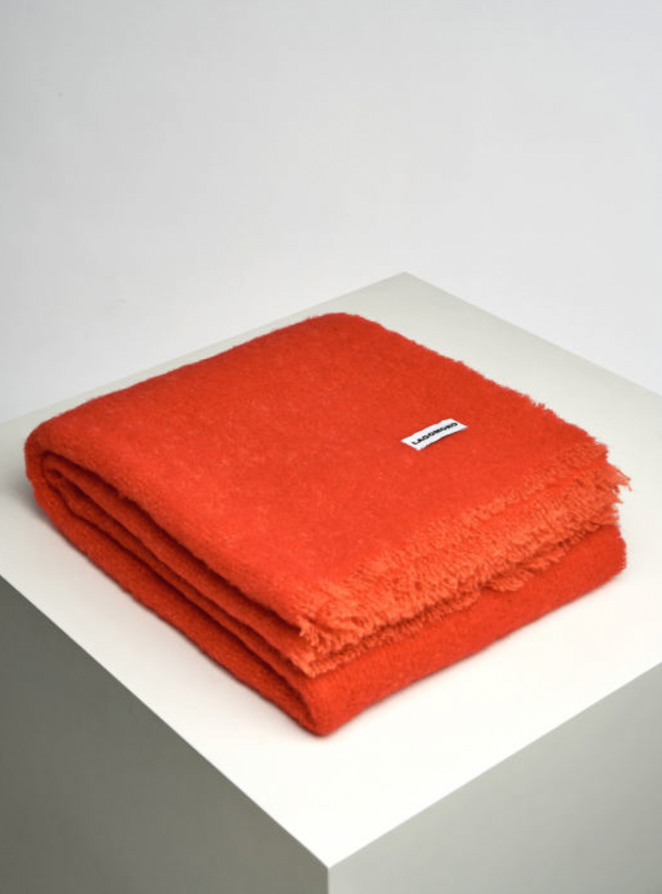 Carded Wool Blanket - Pomodoro
