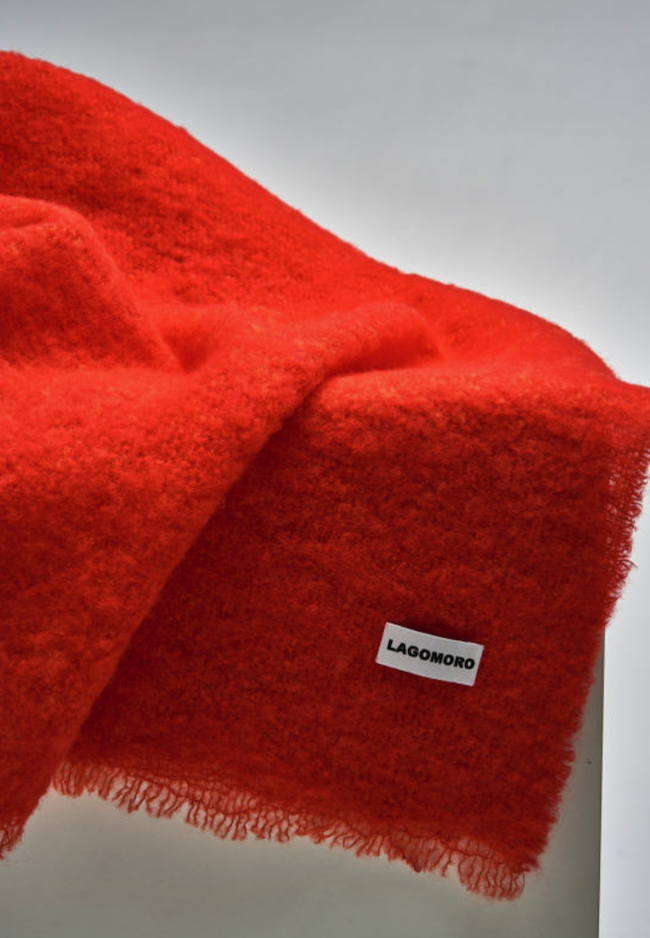 Carded Wool Blanket - Pomodoro
