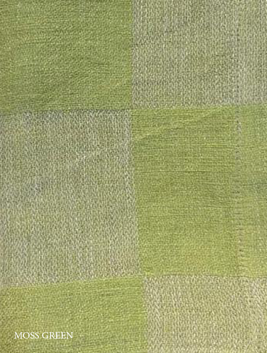 V.VM Check Linen Tea Towel - Moss Green