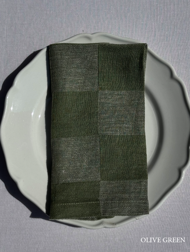 V.VM Check Linen Napkin