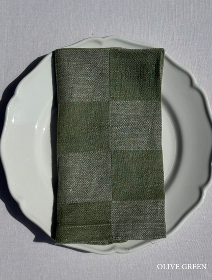 V.VM Check Linen Napkin