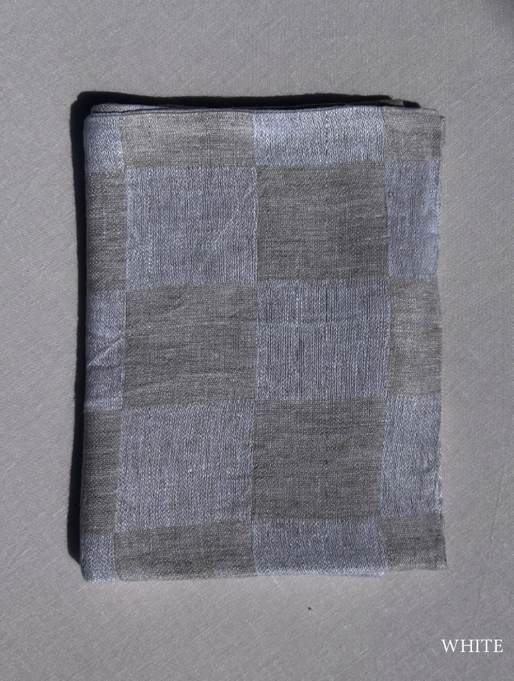 Strofinaccio in lino a quadri blu notte V.VM