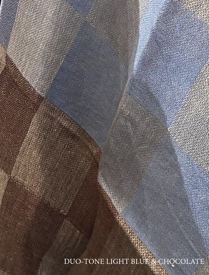 Tovagliolo di lino a quadri bicolore V.VM