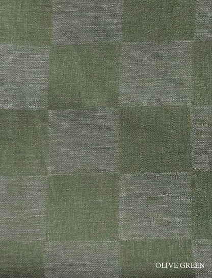 Cuscino in lino a quadri azzurri V.VM – 50 x 50 cm