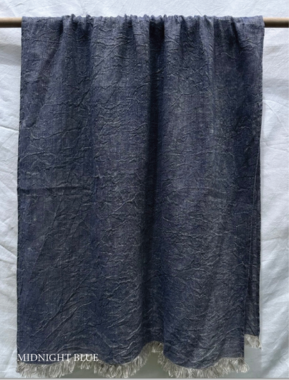 Asciugamano multiuso in lino con frange V.VM