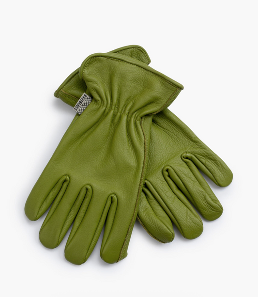 Guanti da giardino in pelle - Verde oliva