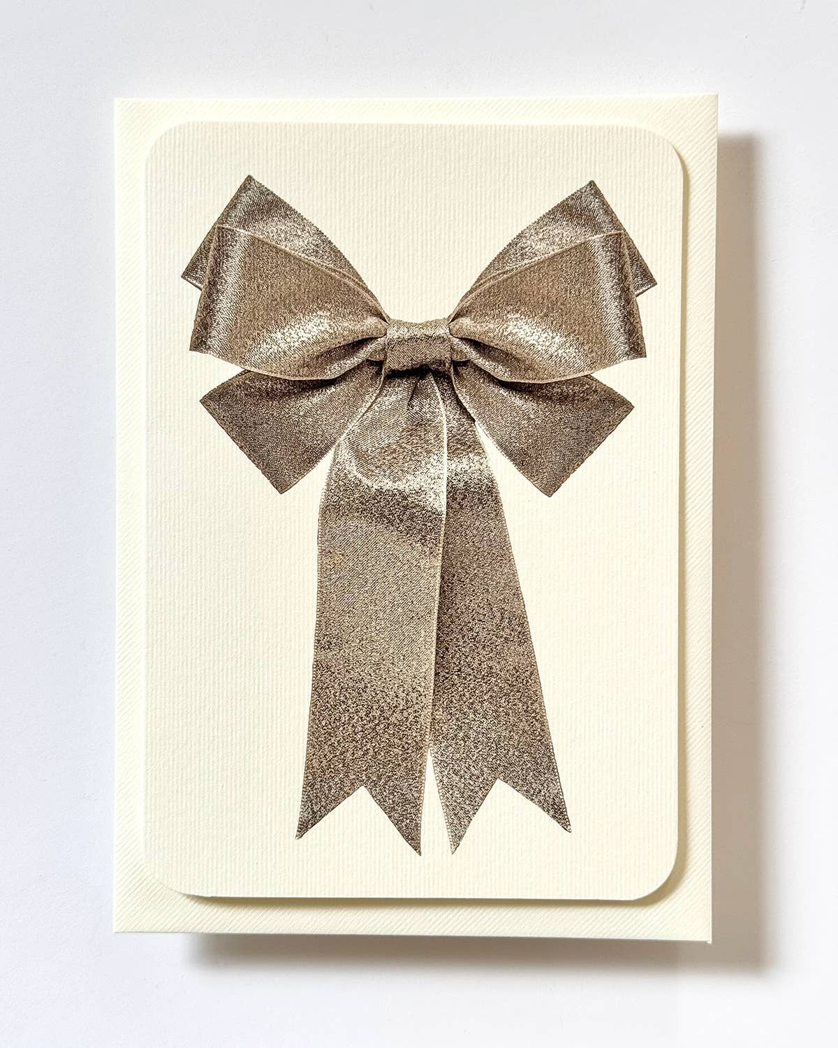 Silver Bow Greeting Card | Birthday Card | Luxury Cards