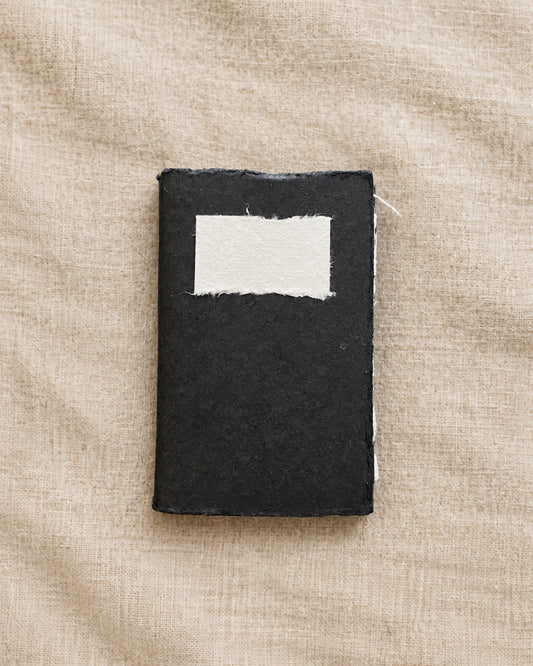 Mini Handmade Lokta Paper Book - Black