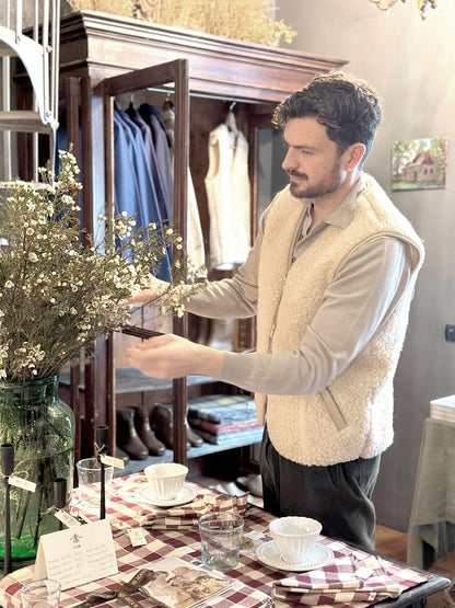 Unisex Shearling Vest - Natural