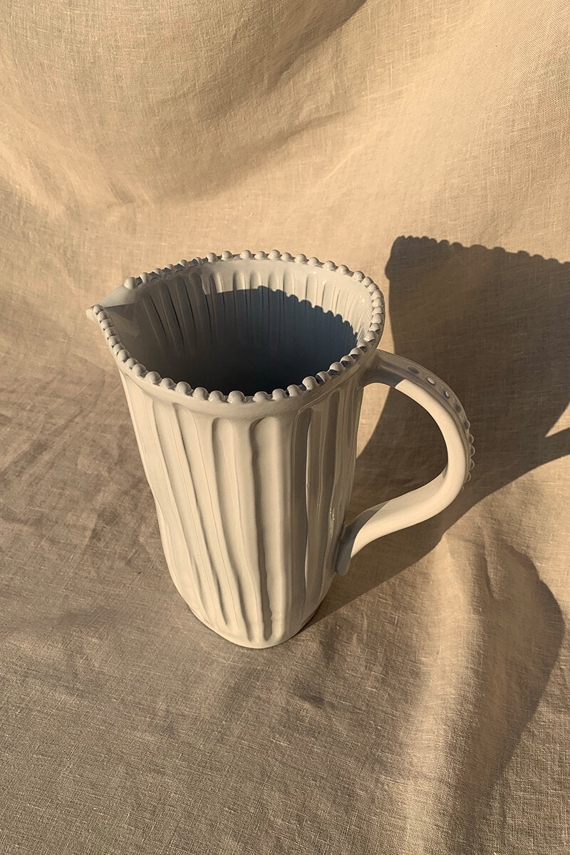 Ceramic Pitcher - Stripes & Dots Collection