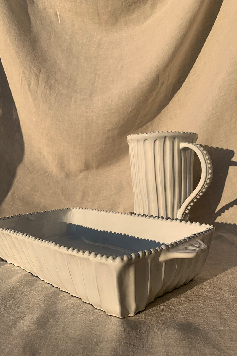 Ceramic Pitcher - Stripes & Dots Collection