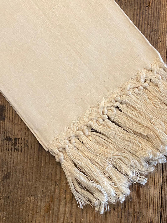 Antique Linen Napkins - Fringed