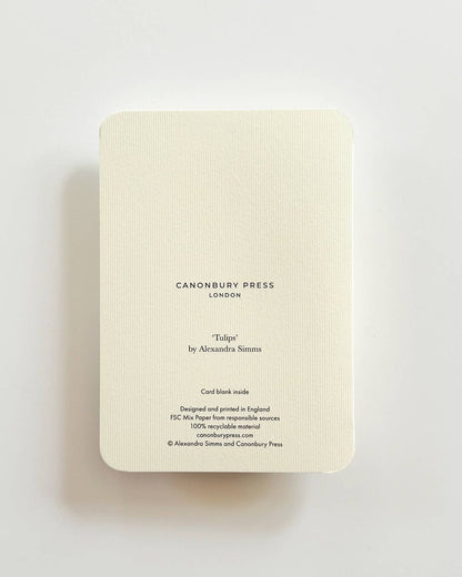 Biglietto d'auguri con tulipani | Biglietto di compleanno | Biglietti di lusso