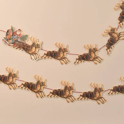 Santa's Sleigh Holiday Garland