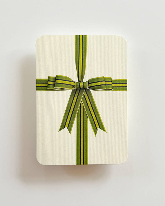 Green Bow Greeting Card | Birthday Card | Luxury Cards