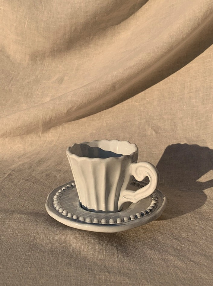Stripe Espresso Cup & Saucer