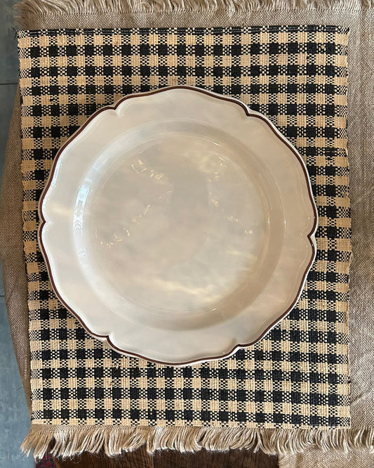 Tovaglietta americana tessuta a mano - Motivo a quadri blu