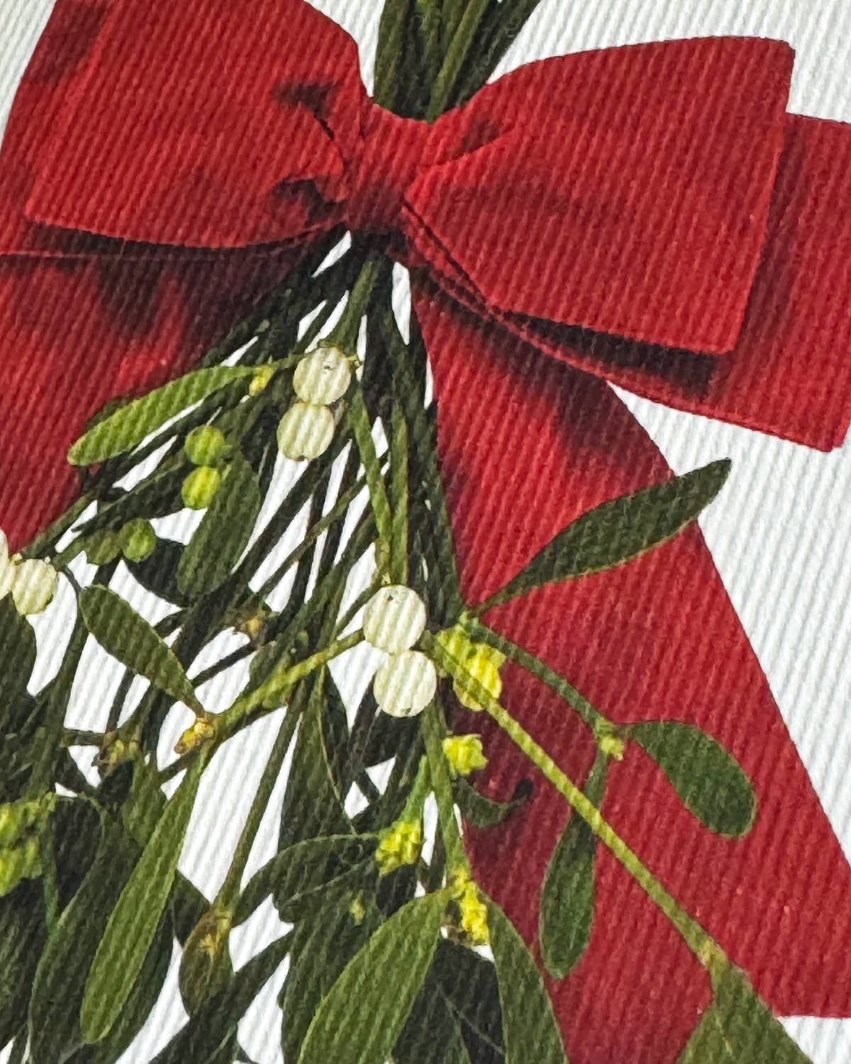 Mistletoe Bow Christmas Greeting Card | Christmas Card