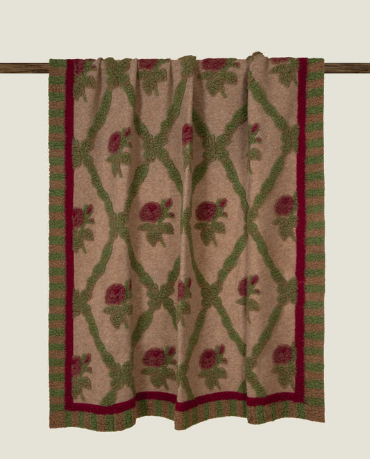 Wool Blanket - Old Style Bordeaux