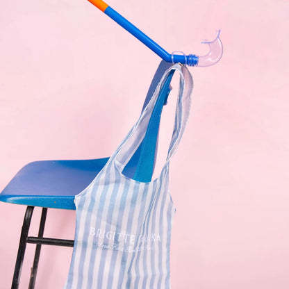 Brigitte Tanaka - Bathing Suit Blue Stripes