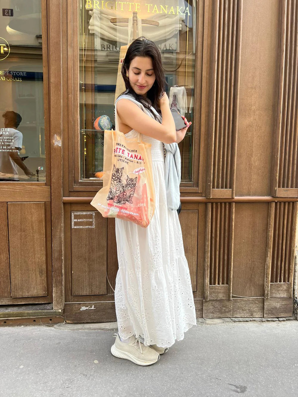 Brigitte Tanaka - Chat(Cats) Bag - Peach